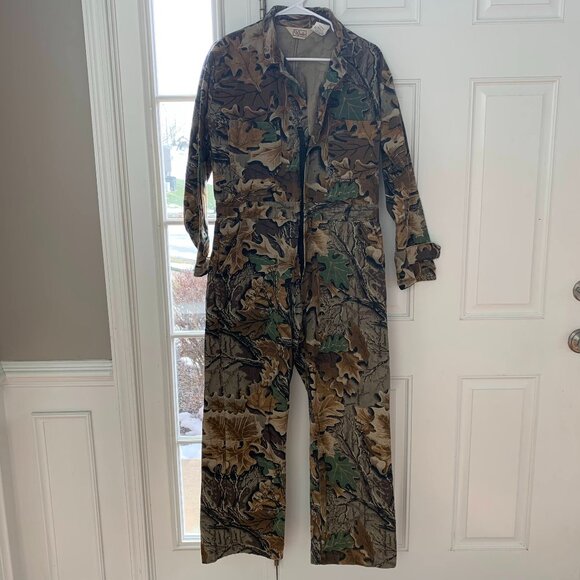Vintage Walls Hunting Camo Advantage Coveralls Mens M 38-40 RN 17182 MADE IN USA - Picture 1 of 8